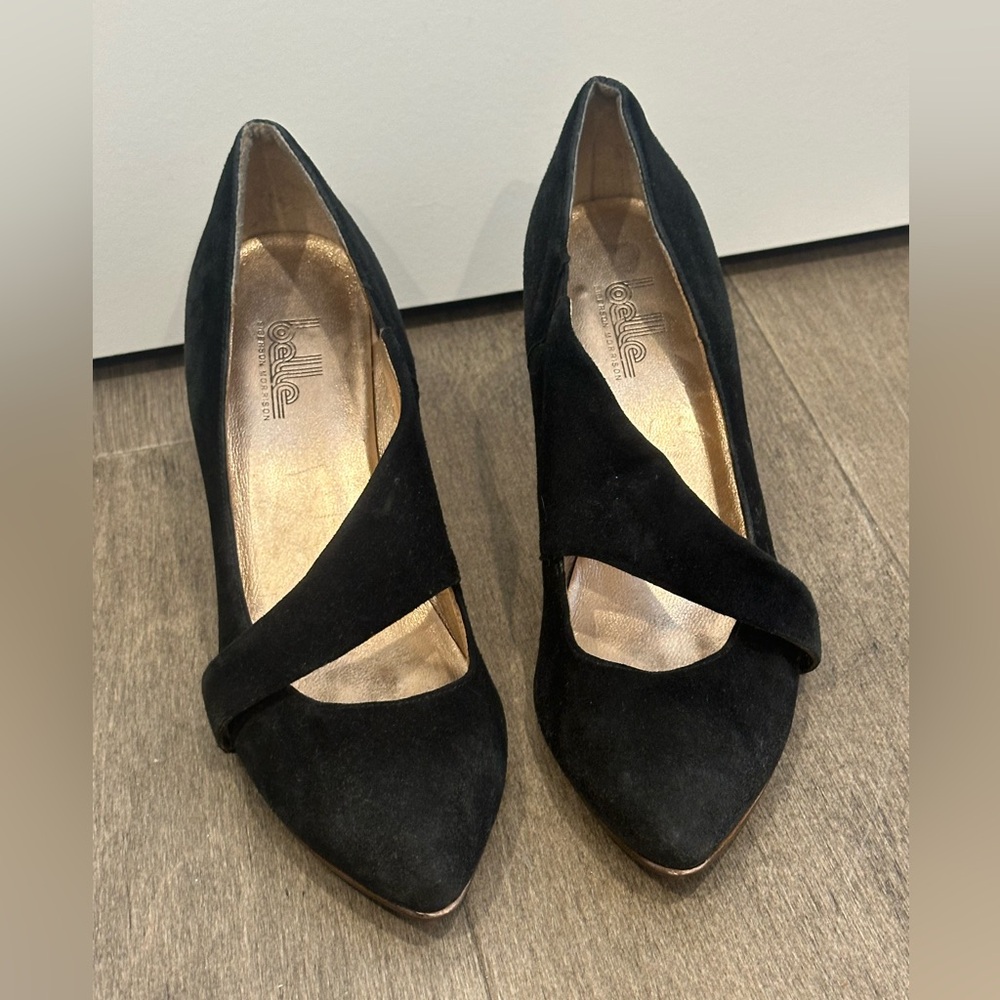 Belle Sigerson Morrison black suede heels